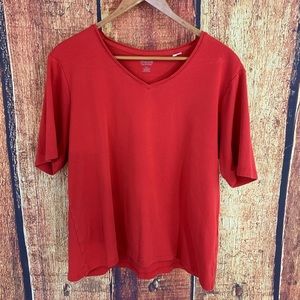 Chico's Ultimate Red Tee Short Sleeve sz 3/XL